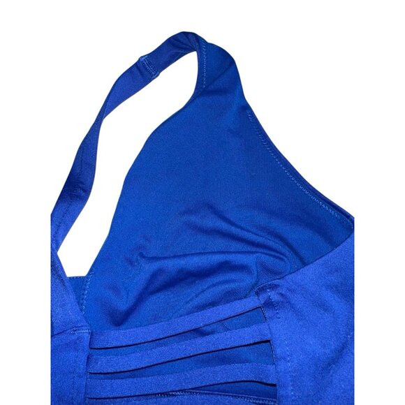 Victoria Secret VSX Sports Bra Size Medium Blue Wire Free - Picture 6 of 7